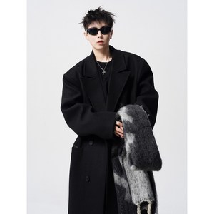 STYLE DR 가을 겨울 헤비 모직 코트 롱 코트 트렌치