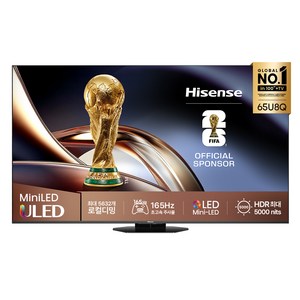 Hisense 4K Mini LED 스마트TV, 65U8Q, 방문설치, 벽걸이형, 165cm(65인치)