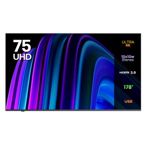 이노스 4K UHD LED TV 75인치 제로베젤 티비