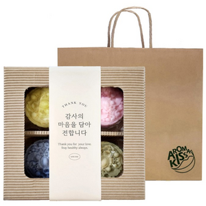 아로마키스 핸드메이드 아로마비누 엔틱 선물세트, 80g, 4개입