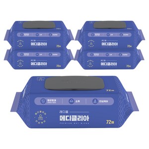레디홈 병원전용 물티슈 메디클리아 환자간병용, 5개, 72개입, 8g