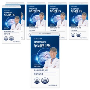 닥터루템 정품 이시형박사 두뇌엔 PS 포스파티딜세린 분말 스틱 15p, 15회분, 30g, 6개