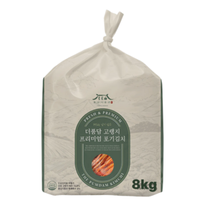 l 조미료 무첨가 l 더품담 고랭지 포기김치 HACCP인증 국산 가정용, 1개, 8kg