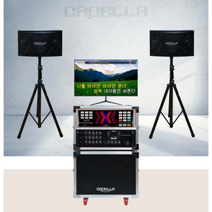 노래방몰 카펠라 이동식노래방기계 프리미엄 미니 이동식노래방세트 MSC-450 캠핑장,가정,행사,전원생활,효도선물 ok - K2+반주기+4CH앰프+스피커, MSC-450BR브라운