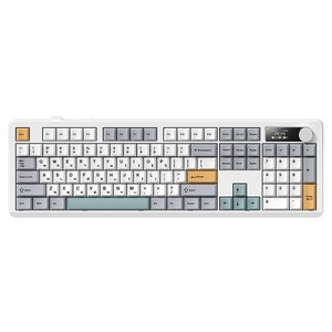 프리플로우 아콘 104키 노브 LCD 풀배열 유무선 기계식 키보드 저소음 눈송이, 메카닉, AK74, 저소음 눈송이축
