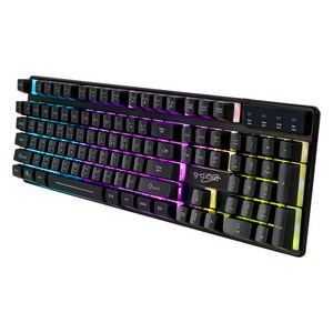지클릭커 G3 Plus 레인보우 LED 유선 일반형 키보드, 단일 색상, G3 Plus, 제조사축