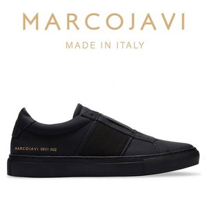 이태리 명품 가죽 브랜드 마르코자비 오리지널 소가죽 스니커즈(made in Italy)_블랙