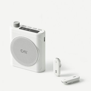 더씽 강의용 무선 핀마이크 블루투스 스피커, 화이트, M120W