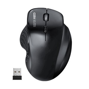 코시 무소음 세미 버티컬 무선마우스, M4059WL, 블랙