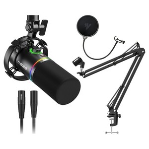 마오노 PD200X 마이크 + BA20스탠드 + PF150F 팝필터 + MKC-018 케이블 세트, PD200X(마이크), BA20(붐암 스탠드), 블랙