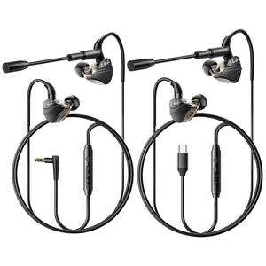 Essager 게이밍 붐마이크 유선 이어셋 AUX 이어폰 3.5mm/C타입 변환 케이블