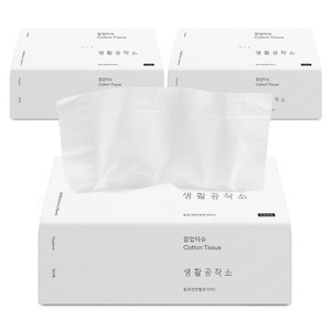 생활공작소 뽑아쓰는 팝업 미용티슈 2겹, 180매, 3개