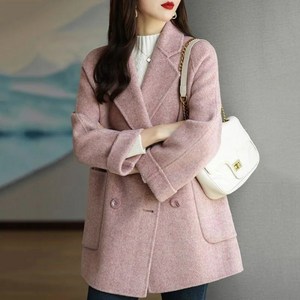 ANYOU 가을 겨울 미디엄 모직 코트 박시핏으로 캐주얼하게 코디하기 좋은 프리미엄 코트녀