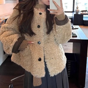 파라다이소 여성용 겨울 빈티지 캐주얼 기모 자켓