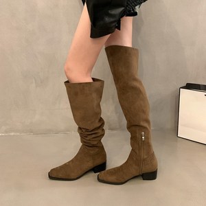 Tilova 핫 아이템 추천 여성용 굽높이 오버니 롱부츠! 웨스턴 레이더 부츠 & 폴드부츠 스타일링 (신상 가을겨울 부츠)