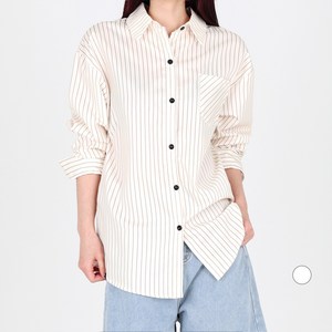 닷이프 여성용 도프 스트라이프 셔츠 T25SS1-A1484