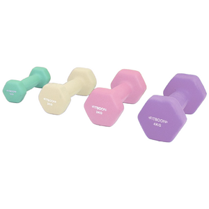 핏분 네오프렌 캔디아령 홈트레이닝 다이어트 미용 여자 덤벨 1kg FB-DUM401 ~ 4, 1개, 4kg