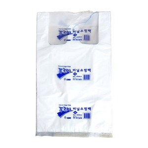 푸르미 손잡이비닐봉투 유백색 대 33x38cm 70매 X 10 비닐종이 비닐백