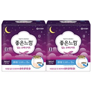 좋은느낌 입는 오버나이트, 대형, 8개입, 2개