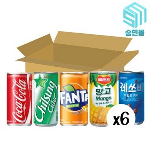도매 미니 캔음료 칠성사이다 환타 밥알없는식혜 레쓰비 6캔씩 30캔 업소용 음료수