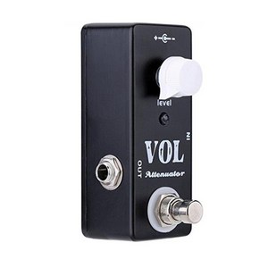 MOSKYAUDIO 효과 프로세서 VOL 감쇠기 왜곡 기타 페달 풋 스위치 일렉트릭 베이스 패시브 풀 메탈 쉘