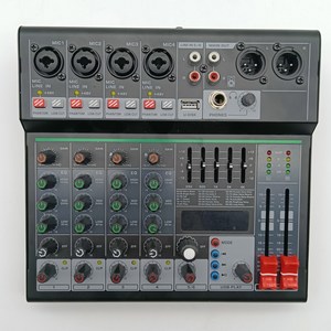 6 채널 오디오 DJ 믹서, 개별 48V 출력, 7 밴드 EQ 99 이펙트, USB 블루투스 사운드 믹싱 콘솔