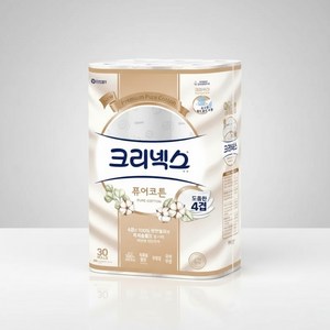 [크리넥스](의정부점) 퓨어코튼 도톰한4겹 아쿠아프레시 25m30롤[2팩]