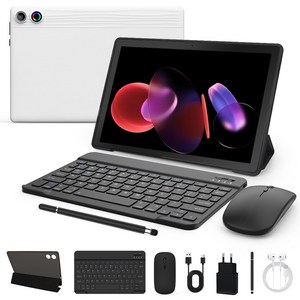 Wqplo A7L 태블릿PC 11인치태블릿 14G+64G 안드로이드 14, Wi-Fi, 하얀색/White/슈트, 64GB