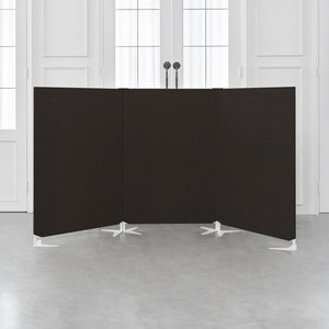 까사마루 이브 스탠드형 3단 가림막 파티션 2400 x 25 x 1200 mm