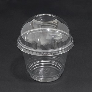 PET 92파이 아이스컵 + 무타공 돔뚜껑, 1개, 1000세트, 255ml