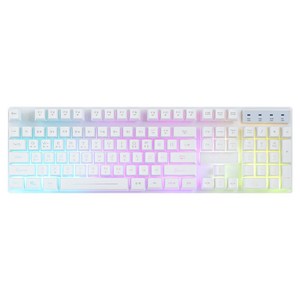 지클릭커 G3 Plus 레인보우 LED 유선 일반형 키보드, 화이트, G-CLICKER Rainbow LED G3-PLUS 104, 제조사축