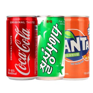 코카콜라190ml(10캔)+칠성사이다190ml(10캔)+환타오렌지190ml(10캔)