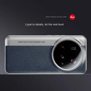 샤오미 15 Ultra Mi Pro 14 13 Slim Cover 용 제기 메탈 베젤 보호 케이스가있는 고급 클래식 가죽