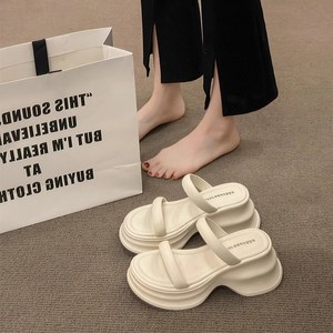 Beijie 여름 여성용 웨이브 통굽 슬리퍼 / 키높이 데일리 쪼리 / 편한 슬립온 샌들 JX-329