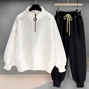 ANYOU 봄가을 남성 러닝복 츄리닝세트 맨투맨 반지퍼 조거팬츠 러닝복 캐주얼 런닝복 트레이닝세트