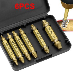 숭람 손상된 볼트 나사 제거 리무버 6pcs