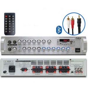 TEX 블루투스 USB 매장 앰프 6채널 HI-306 고출력 600W 다용도 다기능 멀티 엠프 마트 카페 호프 가든 층별 6개 볼륨 개별 조정, 텍스 HI-306