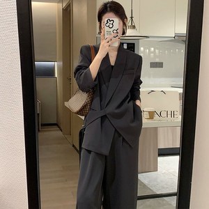 BLACK K7 여성 프리미엄 정장세트 빅사이즈 오피스룩 정장 투피스 모던 심플 하객룩