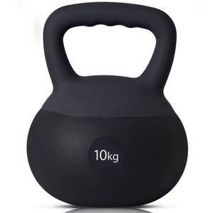 말랑말랑 소프트 PVC 케틀벨 아령, 1개, 10kg, black