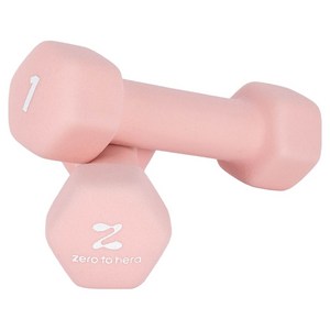 제로투헤라 네오프렌 논슬립 아령 베이비 핑크