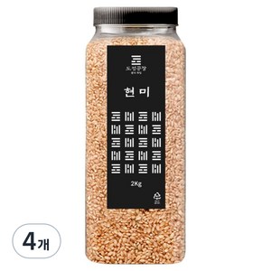 도정공장 씻어나온 현미, 2kg, 4개