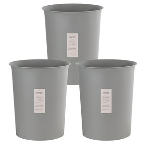 창신리빙 심플 원형 오픈 휴지통 10L x 3p