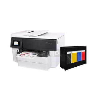 HP7740 A3 팩스복합기+무한잉크 2단 급지함 자동양면 스캔 복사