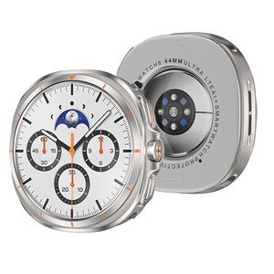 FALANDO 갤럭시워치8 울트라 변환 아연합금 풀커버 보호 케이스 호환 40/44mm, 티타늄 오렌지