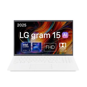 LG 2025 그램 15인치 인텔 U5 225H DDR5 32GB PD충전 사무 업무 15ZD90T-GX59K 화이트색상, 에센스화이트, 512GB, 32GB, Free DOS, 15ZD90T-GX59K