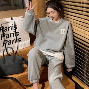 사은품 증정 뽀글패치 트레이닝 세트 기모 상하세트 (4color)