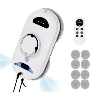 Novatech S1 창문 로봇청소기 5800Pa 초강흡입력 자동 분수 유리창 로봇청소기 초슬림 창문 청소기, Noa-S1, White