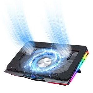 COOLCOLD 신형 밀폐형 RGB 게이밍 노트북 쿨링 거치대 초강력 방열