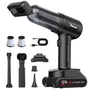 Voltmate 16000Pa 2단 조절 BLDC 강력 무선 리튬 배터리 핸디 차량용 청소기 LED 조명 배터리 잔량 표시 Type-C 포트