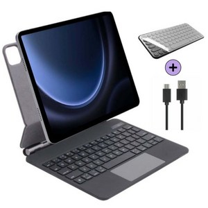 갤럭시탭 S9 FE S8 S7 플러스 호환 매직 키보드 11인치 12.4인치 블루투스 무선 케이스 커버 케이스나라 한글 각인